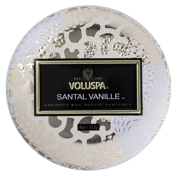 Voluspa Decorative Tin Candle Santal Vanille 113g Vit