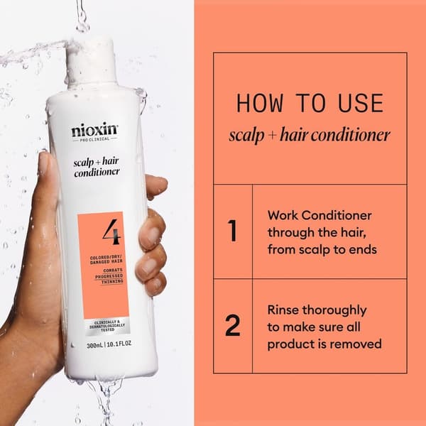 Nioxin System 4 Conditioner for Colored Thinning Hair 300ml White