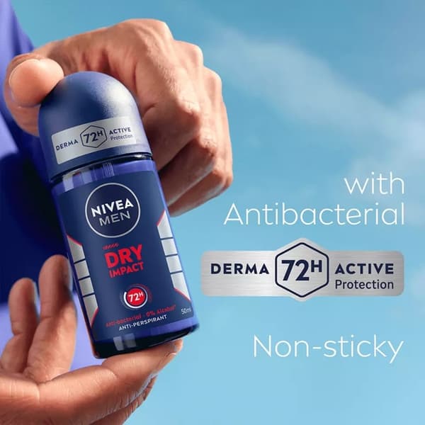 Nivea Men Dry Impact Roll On 50ml Blue