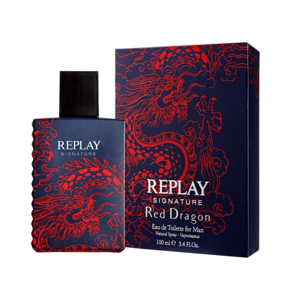 Replay Signature Red Dragon For Man Edt 100ml Blue