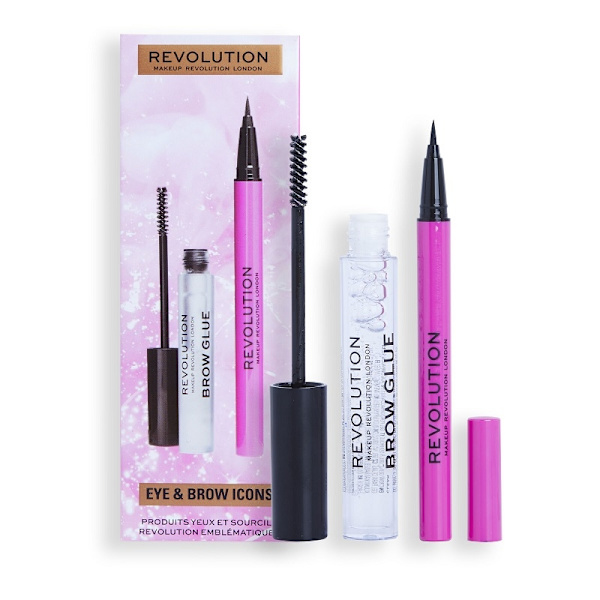 Makeup Revolution Eye & Brow Icons Gift Set Pink