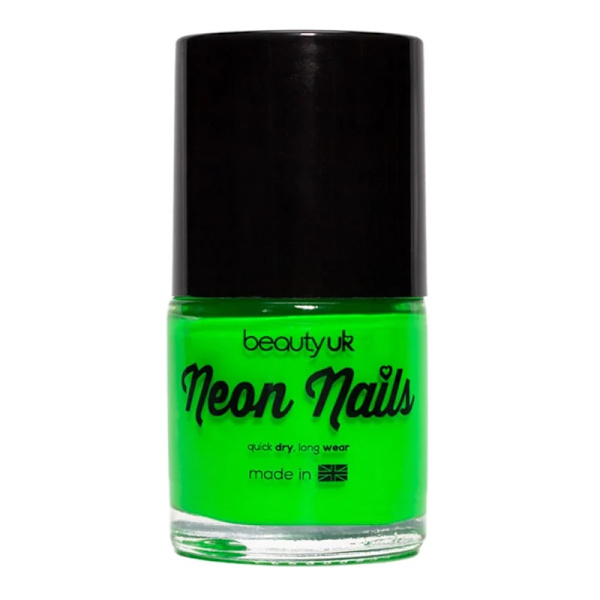 Beauty UK Neon Nail Polish - Green Transparent