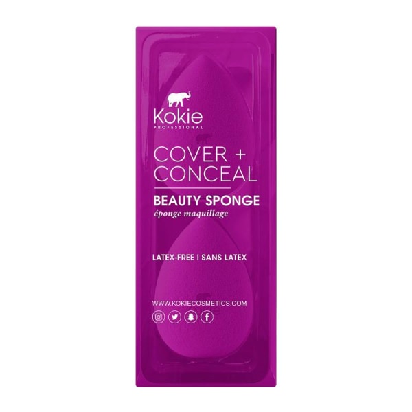 Kokie Cover And Conceal Beauty Sponge 2 Piece Set Purple