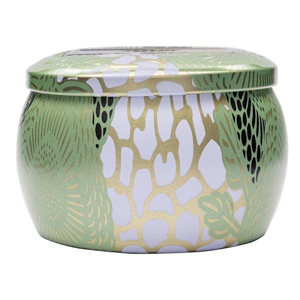 Voluspa Mini Decorative Tin Candle White Cypress 113g Grön