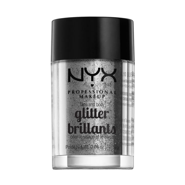 NYX PROF. MAKEUP Face & Body Glitter - 10 Silver 2,5g Silver