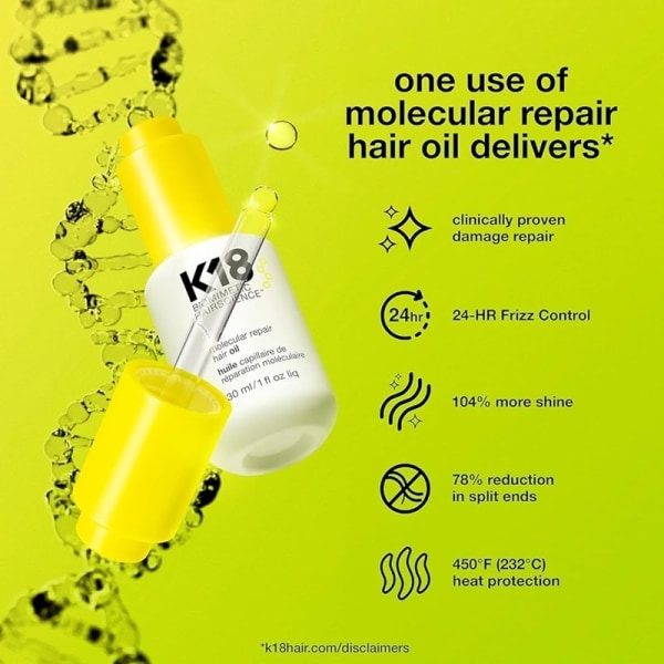 K18 Molecular Repair Oil 30ml Transparent