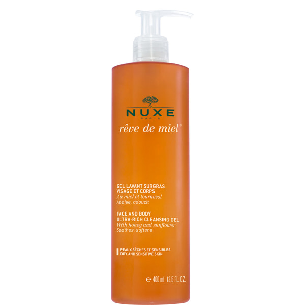 Nuxe Reve de Miel Face & Body Ultra-Rich Cleansing Gel 400ml Transparent