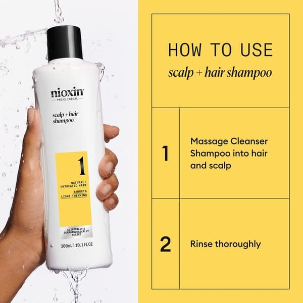 Nioxin System 1 Shampoo for Thinning Hair 300ml White