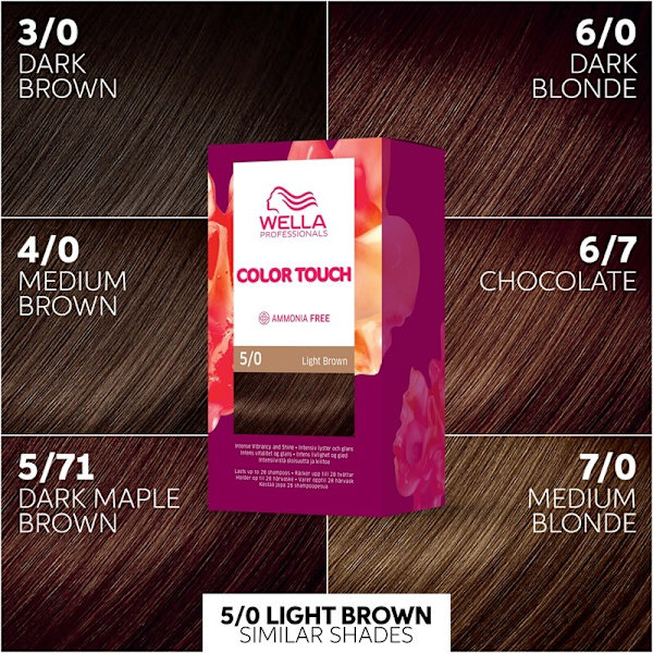 Wella Color Touch Pure Naturals 5/0 Light Brown Brun