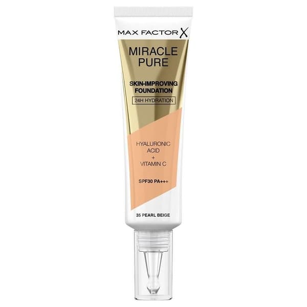 Max Factor Miracle Pure Skin-Improving Foundation 35 Pearl Beige 30ml multifärg