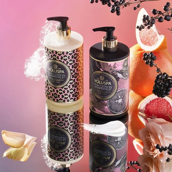Voluspa Pink Citron Grapefruit Hand Wash 450ml Transparent