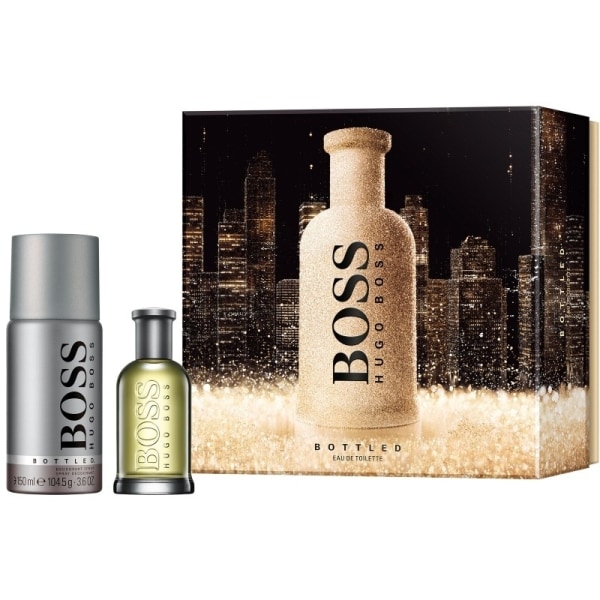 Giftset Hugo Boss Bottled Edt 50ml + Deospray 150ml Silvergrå