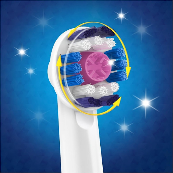 Oral-B 3D White Toothbrush Head 4pc Blå