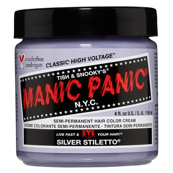 Manic Panic Classic Cream Silver Stiletto 118ml Silver