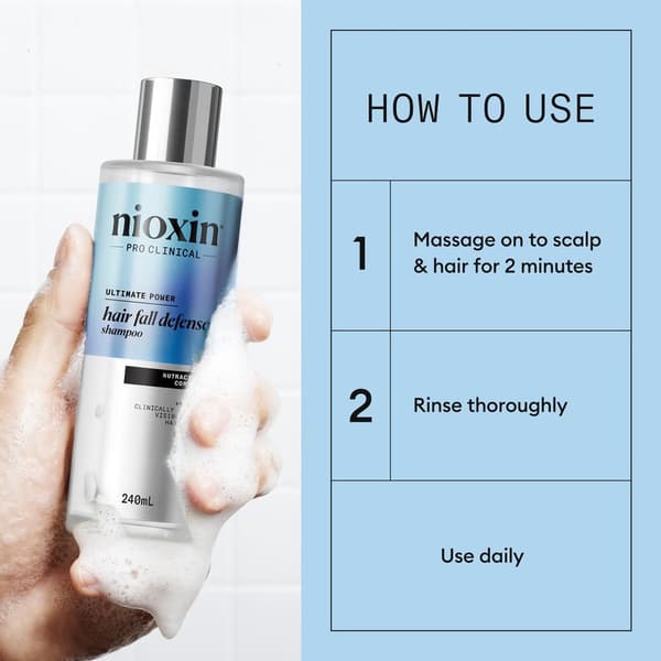 Nioxin Hair Fall Defense Shampoo 240ml White