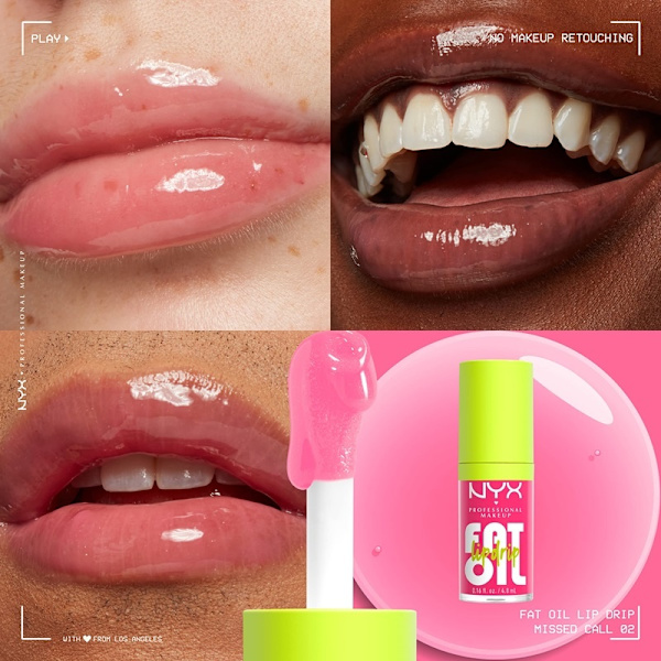 NYX PROF. MAKEUP Fat Oil Lip Drip 4.8 ml Missed Call Transparent