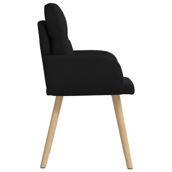 Matstolar 6 pcs Tyg Svart 60 x 56 x 96 cm