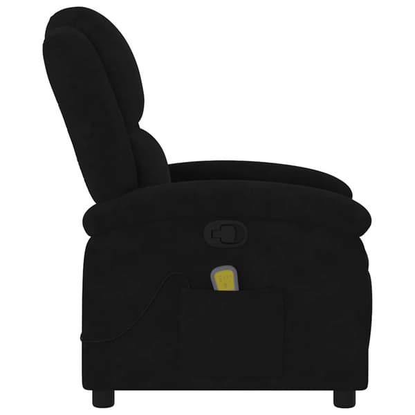 Massagefåtölj svart sammet