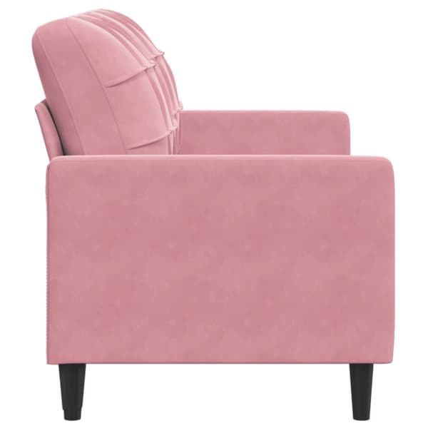 Soffa 2-sits rosa 140 cm sammet