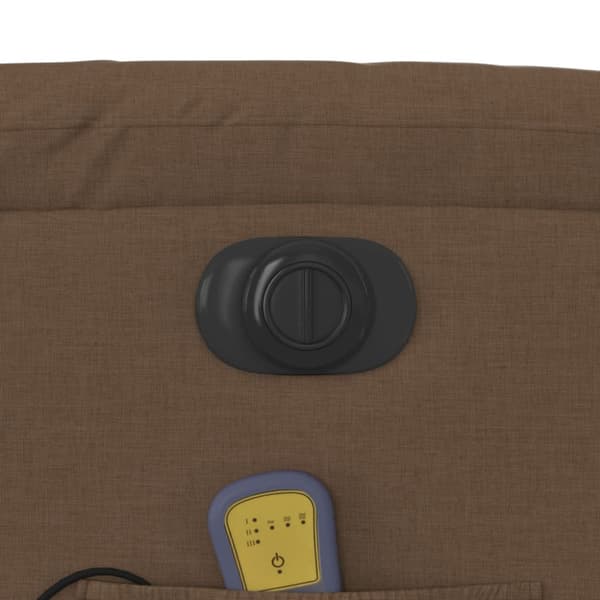 Elektrisk massagefåtölj brun tyg