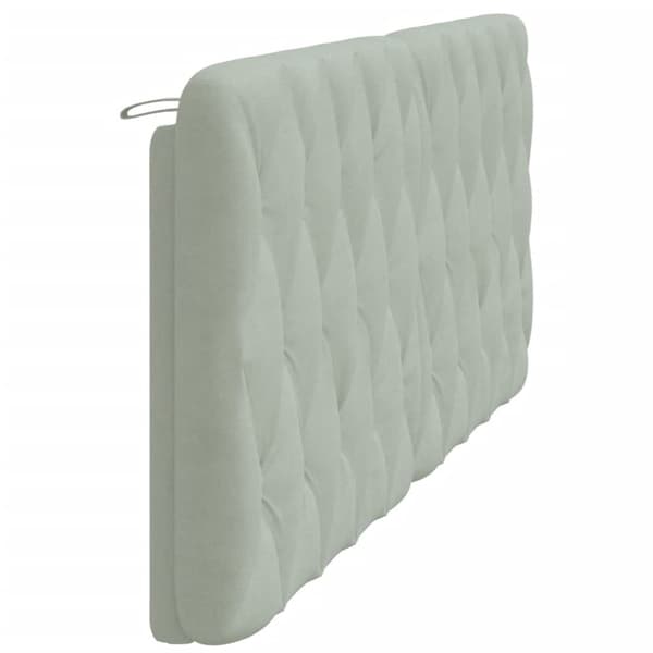 Headboard Cushion Light Grey 200 cm Velvet