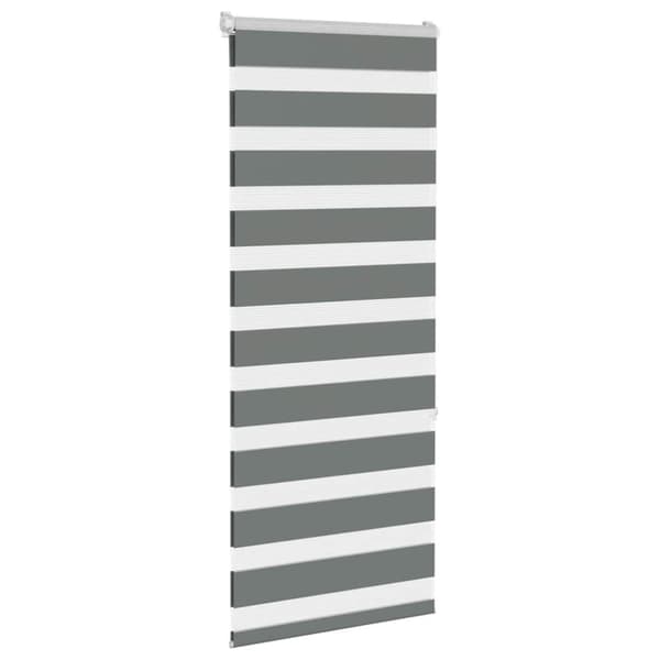 Rullgardin zebra mörkgrå 55x150 cm tyg bredd 50,9 cm polyester