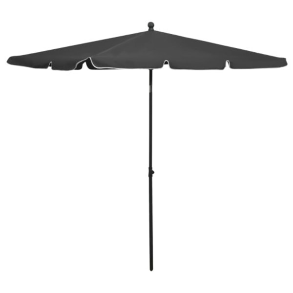 Parasoll med stång 210x140 cm antracit