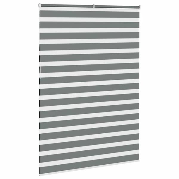 Rullgardin zebra mörkgrå 160x230 cm tyg bredd 155,9cm polyester