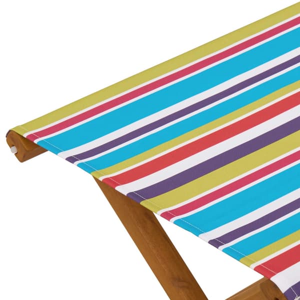 Deck Chair 2 pcs Massiv Eukalyptus Trä Flerfärgsdesign