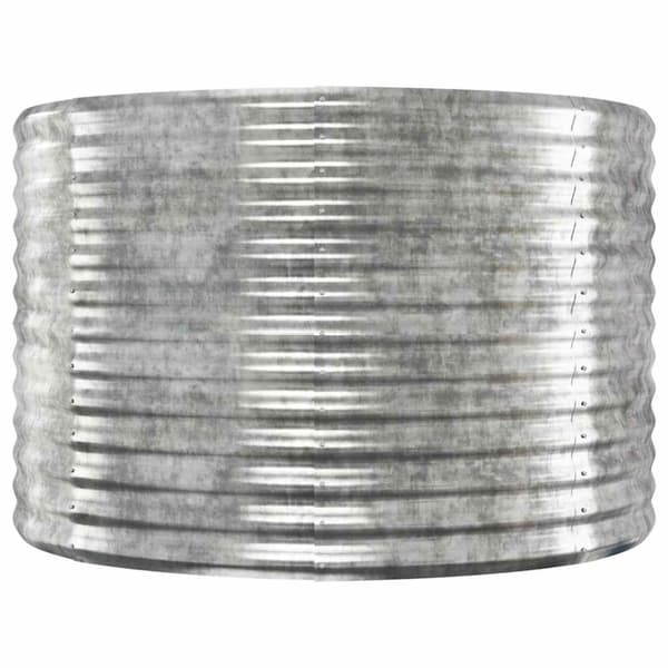 Odlingslåda galvaniserat stål 100x100x68 cm silver