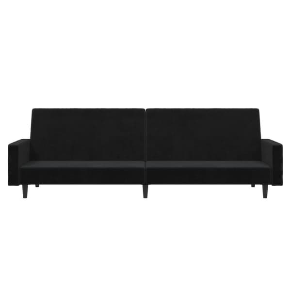 Bäddsoffa 2-sits svart sammet