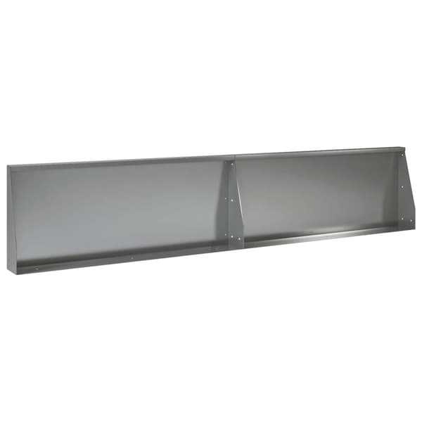 Stödvägg 2 st 100 x 12 x 50 cm Galvaniserat stål Silver