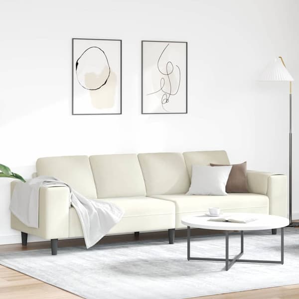 Vardagsrumsoffa Kräm 250 x 77 x 76 cm