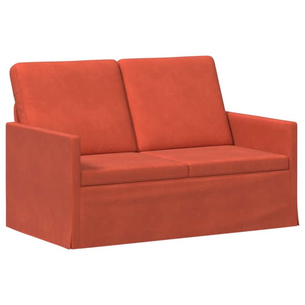 Soffset 2 st Röd orange Kordread tyg