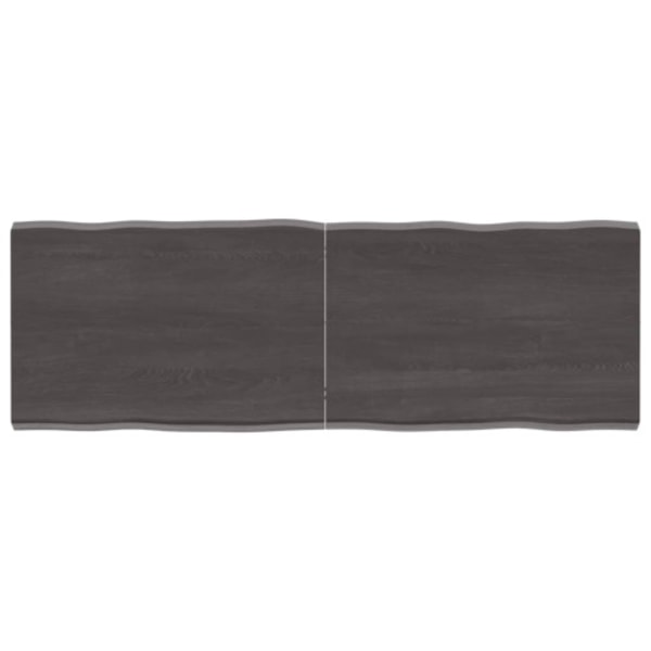 Bordsskiva mörkbrun 140x50x(2-4) cm massivt trä levande kant