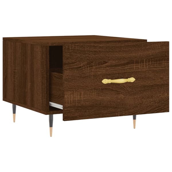Soffbord brun ek 50x50x40 cm konstruerat trä