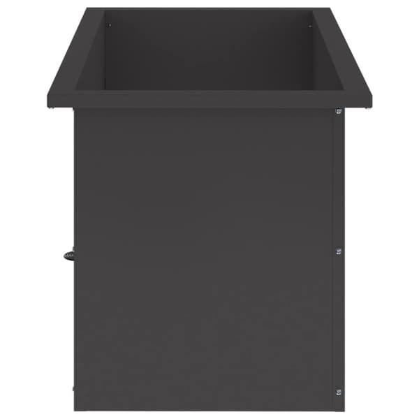 Odlingslåda med LED 2 st Svart 40 x 80 x 40 cm Stål