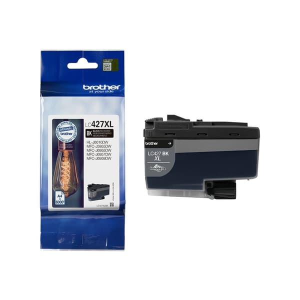 Brother LC427XLBK - hög kapacitet - svart - original - bläckpatron