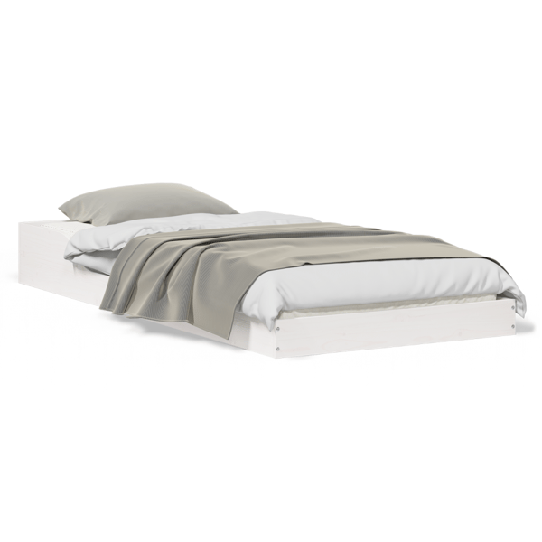 Sängram Vit 80 x 210 cm Massiv furu