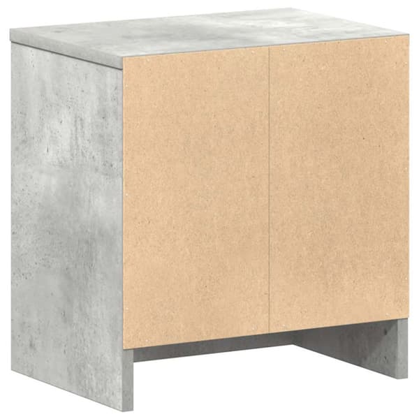 Sängbord 2 st med låda betonggrå 39x28x41 cm