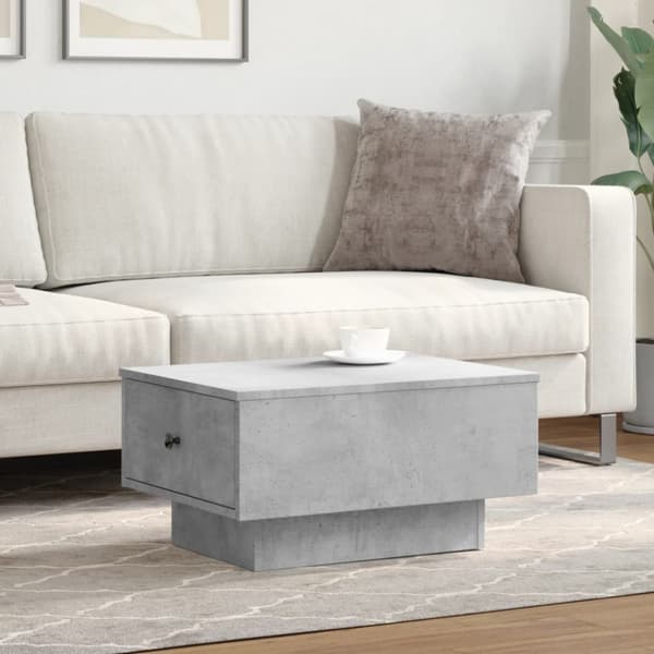 Soffbord betonggrå 60x45x31 cm konstruerat trä