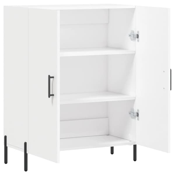 Skåp vit 69,5x34x90 cm konstruerat trä
