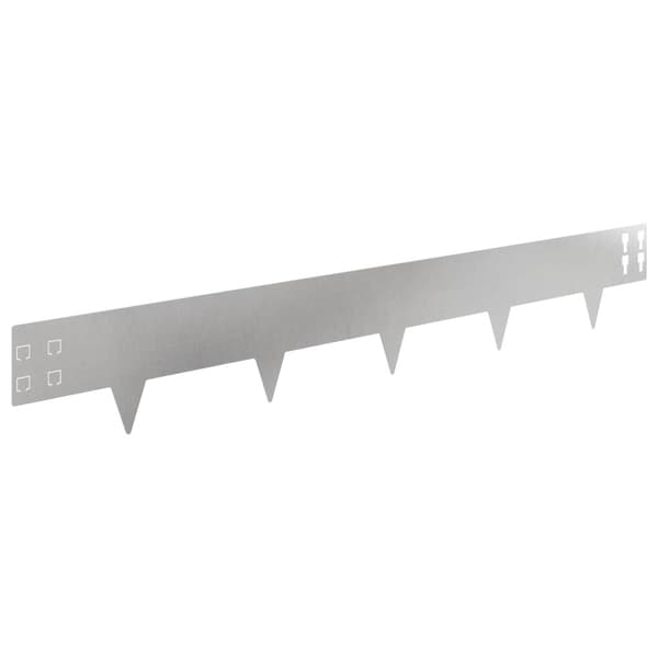 Kant för gräsmatta 30 pcs 100 x 15 cm Stål Silver