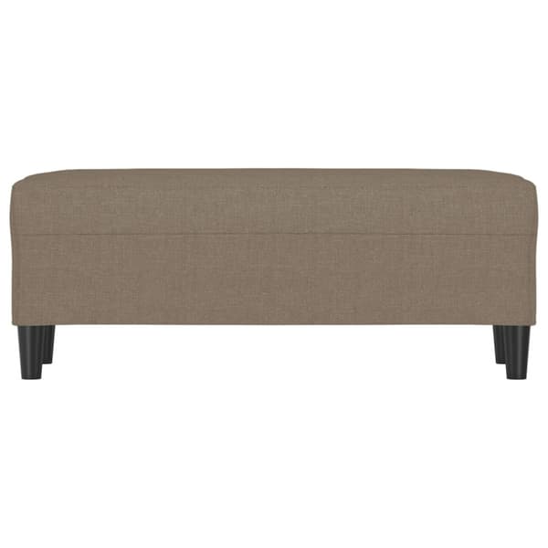 Bänk taupe 100x35x41 cm tyg