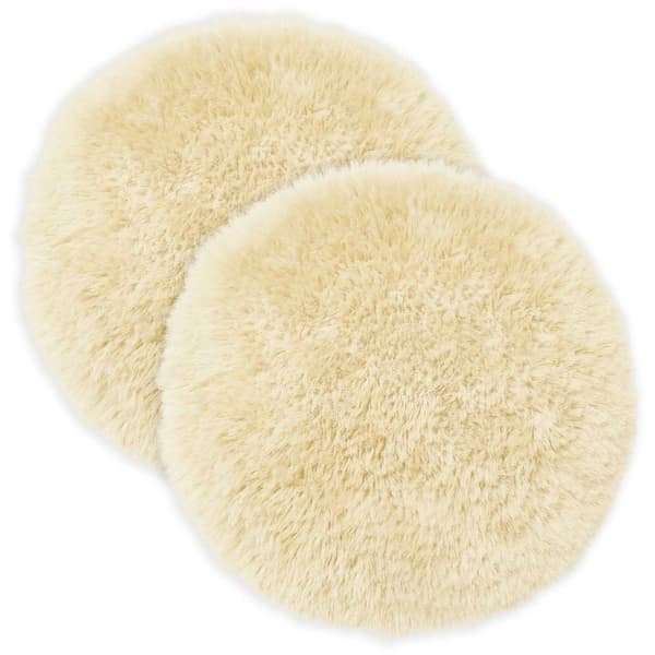 Kuddöverdrag 2 st HEERLEN Gräddvit Ø 50 cm PV Fleece