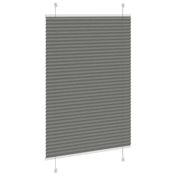 Plisserad persienn antracit 90x100cm tyg bredd 89,4cm polyester