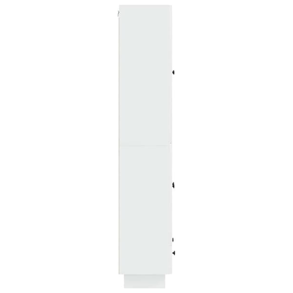 Skåpset 2 pcs Vit högglans 66 x 34,5 x 95 cm Konstruerat trä