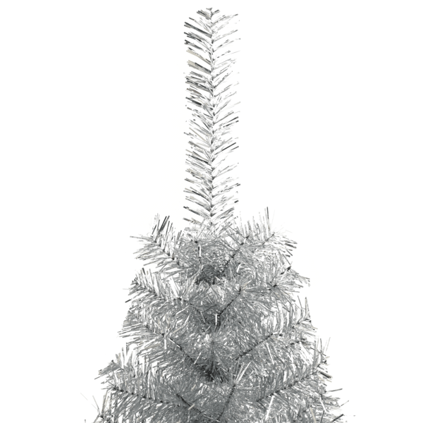 Konstgjord Förbelyst Julgran Silver 180 cm PET