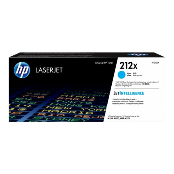 HP 212X - Lång livslängd - cyan - original - LaserJet - tonerkassett (W2121X)