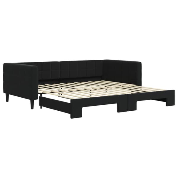 Dagbädd utdragbar svart 100x200 cm sammet